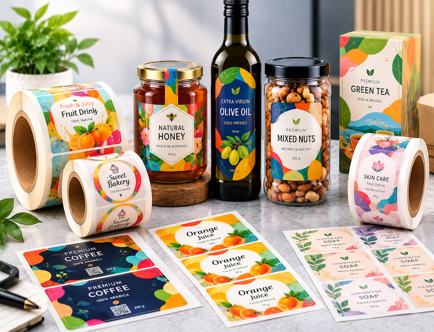 Product Label Multi Colour | Aradhya Labels